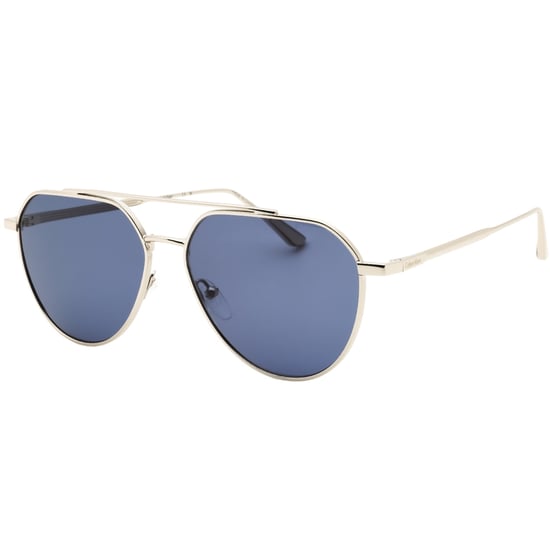 Calvin Klein Sonnenbrille Mit Silbernem Rahmen Und Blauen Gläsern - Image 2
