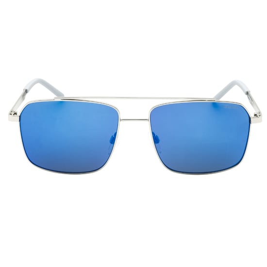 Nike Traveler Strike Sonnenbrille Mit Blauen Verspiegelten Gläsern, Silberfarben - Image 1