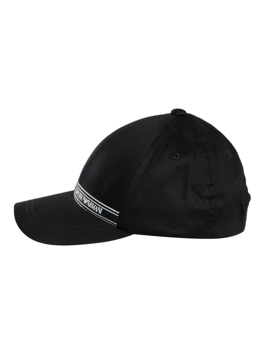 Emporio Armani Markenstreifenkappe, Schwarz - Image 2