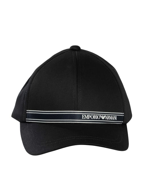 Emporio Armani Markenstreifenkappe, Schwarz - Image 5
