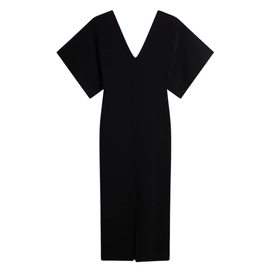 Ted Baker Rebecca Strickkleid In Schwarz Mit V-ausschnitt, Midi-länge - Image 1