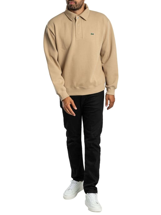 Lacoste Langärmliges Poloshirt Mit Logo, Beige - Image 5