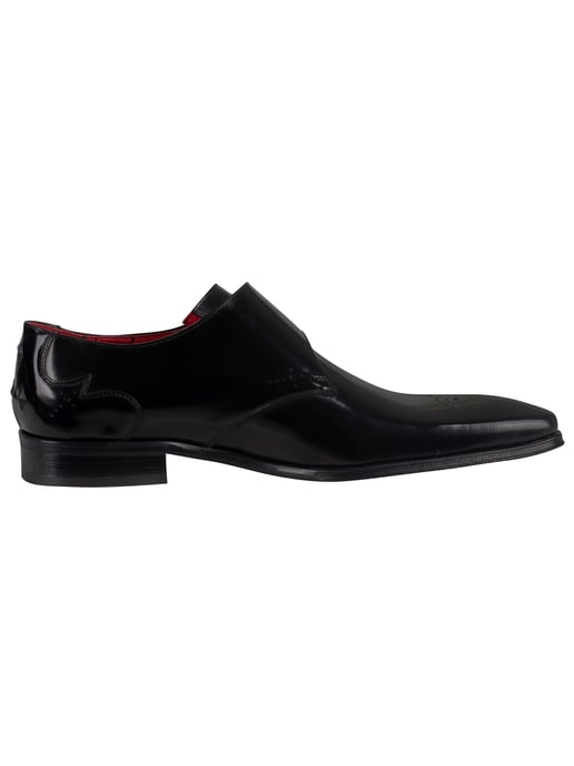 Jeffery West Polierte Lederschuhe Mit Schnalle, Schwarz - Image 3