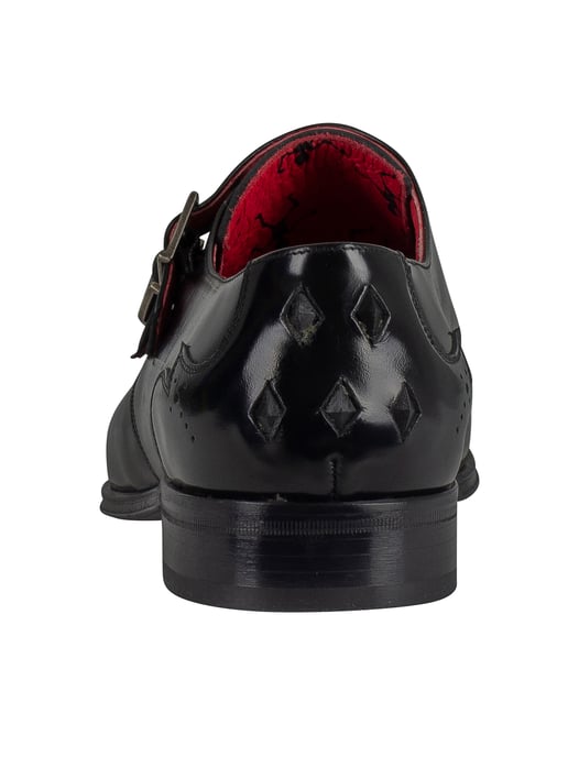 Jeffery West Polierte Lederschuhe Mit Schnalle, Schwarz - Image 5