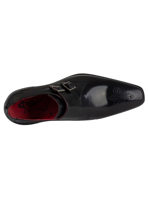 Jeffery West Polierte Lederschuhe Mit Schnalle, Schwarz - Image 6