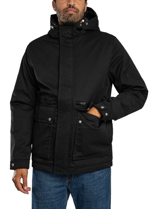 Jack & Jones Wolf Parka Jacke, Schwarz - Image 2