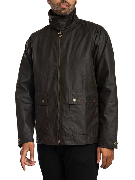 Barbour Kurze Bedale Wachsjacke, Grün - Image 3