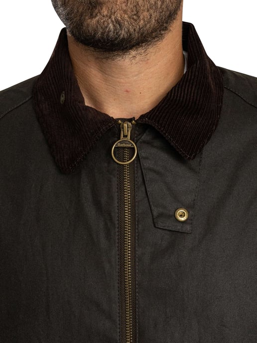 Barbour Kurze Bedale Wachsjacke, Grün - Image 6