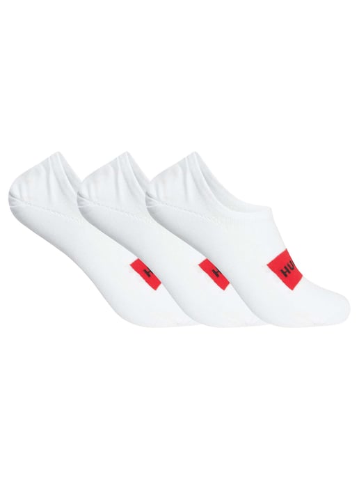 HUGO 3Er-Packung Etiketten-Sneakersocken, Weiß - Image 1