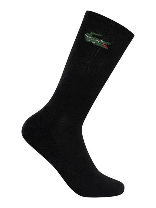 Lacoste 3Er-Pack Crew-Socken, Schwarz - Image 2