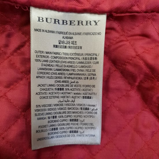 Burberry Steppakzent Bikerjacke aus schwarzem Lammleder - Image 5