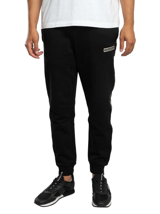 EA7 Slim Box Logo Joggers, Schwarz - Image 1