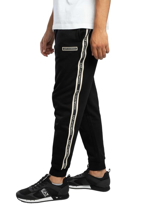 EA7 Slim Box Logo Joggers, Schwarz - Image 2