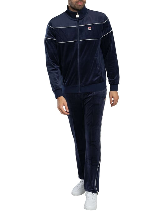 Fila Fio Velour Straight Joggers, Blau - Image 6