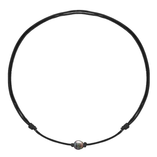 Halskette Echte Tahiti-Zuchtperle geringelt 10-11 mm — 50 cm — Herren - Image 1