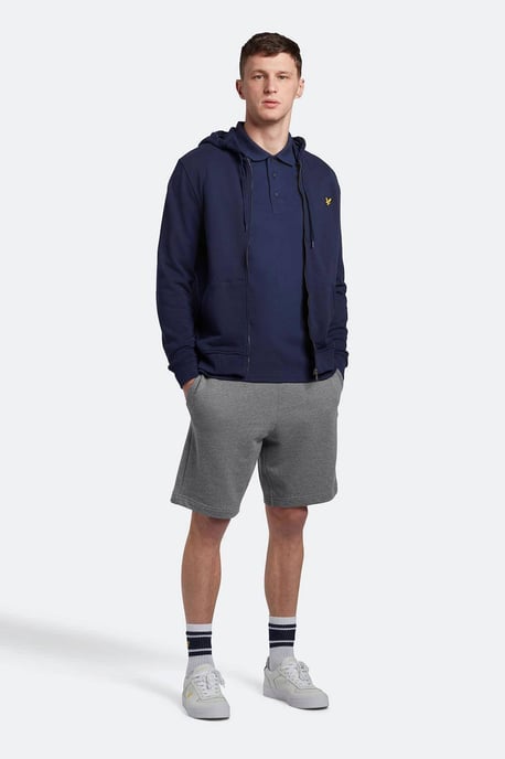 Lyle & Scott Langärmeliges Poloshirt in Navy - Image 3