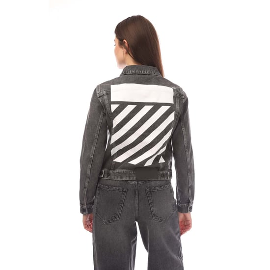Off White Diagonal Regular Jacke für Damen in Grauweiß - Image 3