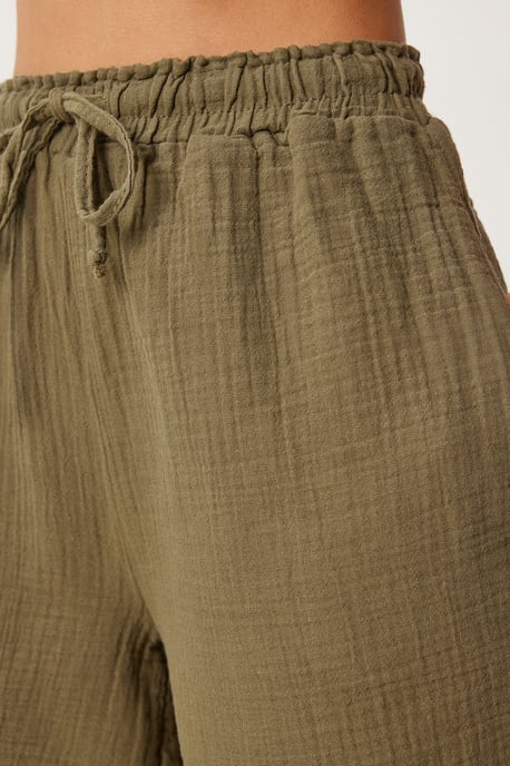 Hochtaillierte Weite Baumwollshorts - Image 4