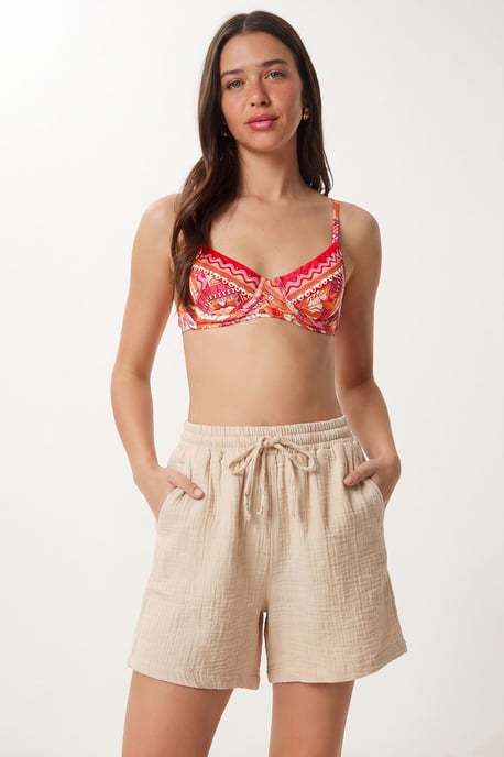Hochtaillierte Weite Baumwollshorts - Image 3