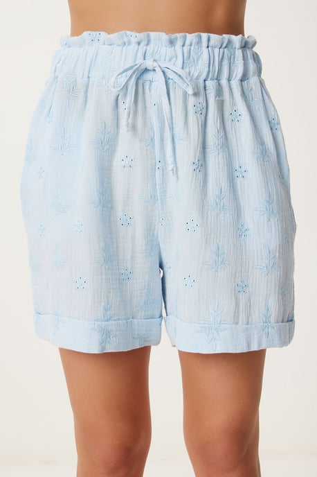 Hochtaillierte Mini-Shorts mit Bindeband und Binde-Detail - Image 4