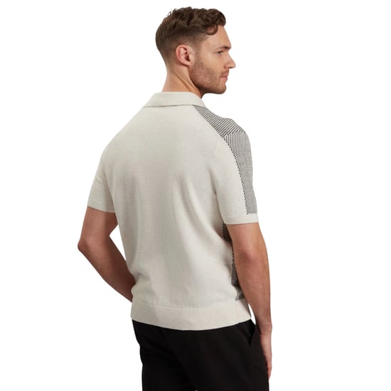 Ted Baker Gregry Polohemd Aus Naturfarbenem Strick Mit Kleinen Stichen - Image 3