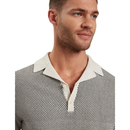 Ted Baker Gregry Polohemd Aus Naturfarbenem Strick Mit Kleinen Stichen - Image 4