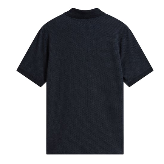 Ted Baker Redman Regular Strukturiertes Marineblaues Polohemd - Image 2
