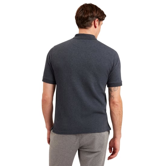 Ted Baker Redman Regular Strukturiertes Marineblaues Polohemd - Image 3