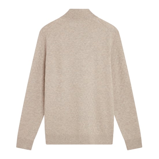 Ted Baker Kurnle T Stitch Strickpullover In Kamel Mit Halbem Reißverschluss - Image 2