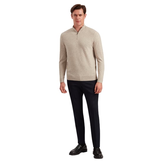 Ted Baker Kurnle T Stitch Strickpullover In Kamel Mit Halbem Reißverschluss - Image 3