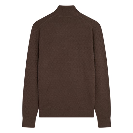 Ted Baker Kurnle T Stitch Strickpullover Mit Halbem Reißverschluss, Braun - Image 2