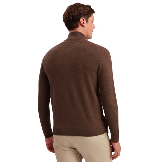 Ted Baker Kurnle T Stitch Strickpullover Mit Halbem Reißverschluss, Braun - Image 6