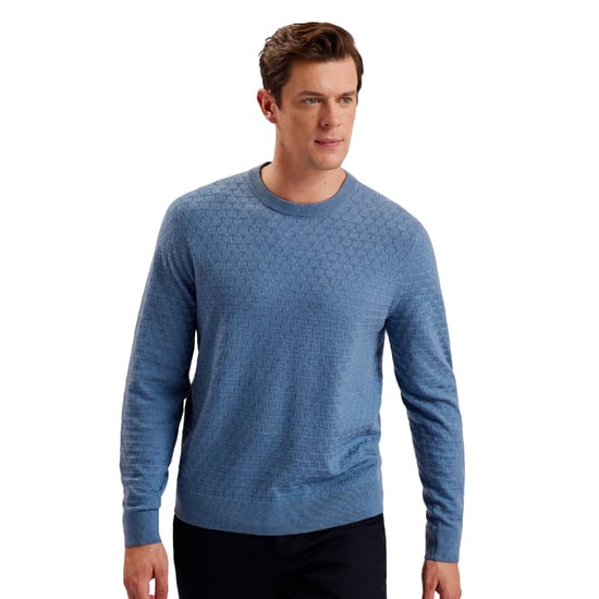 Ted Baker Lounge T Stitch Rundhalspullover, Blau - Image 4