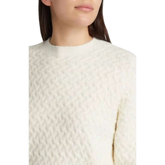 Ted Baker Morlea Pullover Mit Horizontalem Zopfmuster, Elfenbeinfarben, Rundhalsausschnitt - Image 5