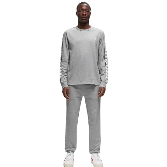 Fred Perry Tapeed Long Sleeve Steel Marl T-shirt - Image 2