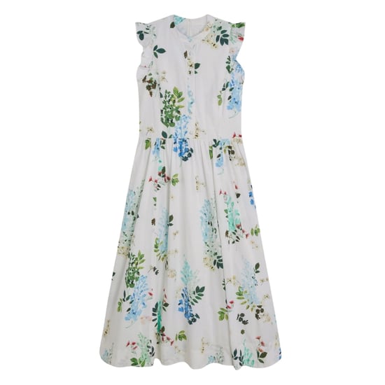 Ted Baker Giolia Baumwollkleid Mit Print, Ärmellos, Weiß, Midi-länge - Image 1
