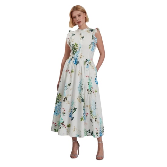 Ted Baker Giolia Baumwollkleid Mit Print, Ärmellos, Weiß, Midi-länge - Image 2