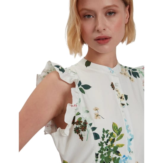 Ted Baker Giolia Baumwollkleid Mit Print, Ärmellos, Weiß, Midi-länge - Image 4