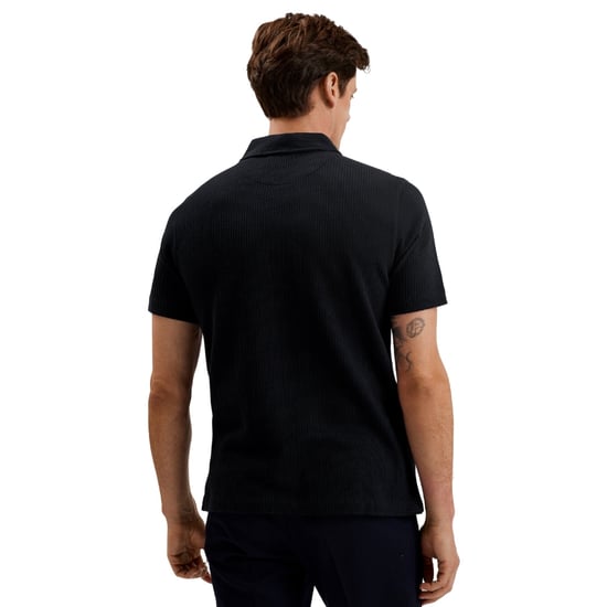 Ted Baker Elgrave Regular Strukturiertes Halbzip-polohemd In Marineblau - Image 2