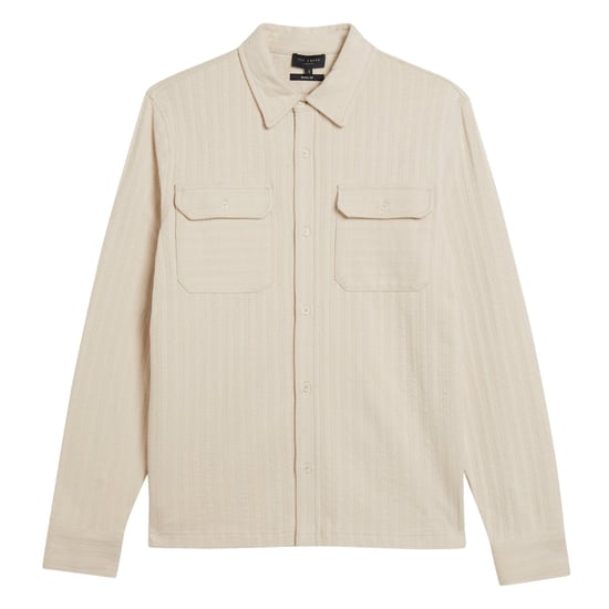 Ted Baker Belza Regular Fit Strukturiertes Beige Hemd - Image 1