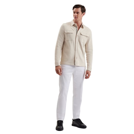 Ted Baker Belza Regular Fit Strukturiertes Beige Hemd - Image 3