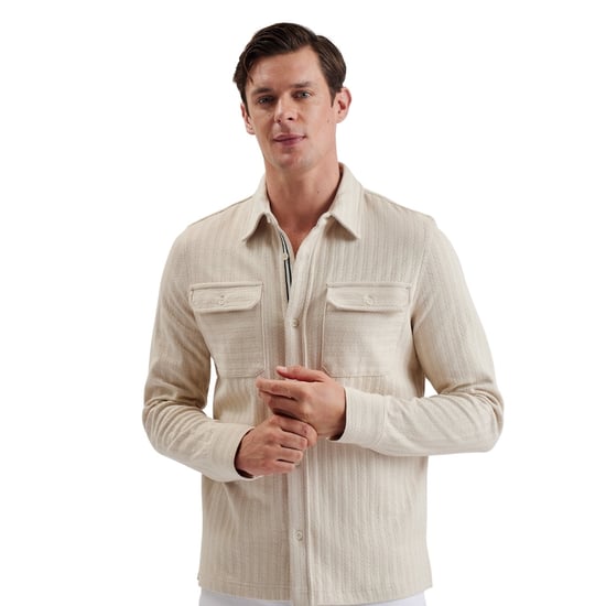 Ted Baker Belza Regular Fit Strukturiertes Beige Hemd - Image 4
