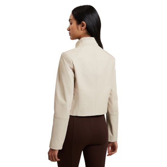 Ted Baker Riyoze Leder-wickeljacke, Kurz Geschnitten, Elfenbeinfarben - Image 2