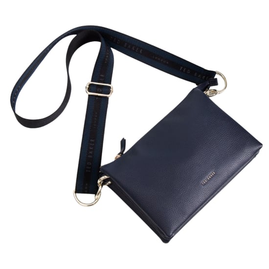Ted Baker Darceyy Marken-umhängetasche Aus Dunkelblauem Leder Mit Webband - Image 3