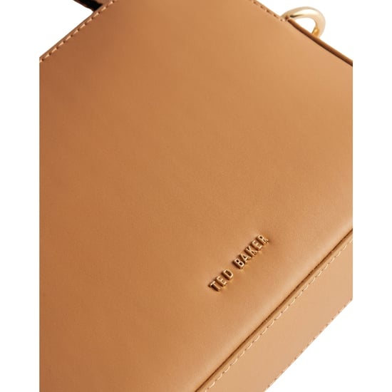 Ted Baker Darcelo Kameratasche Aus Taupefarbenem Leder Mit Markenlogo Und Gurtband - Image 3