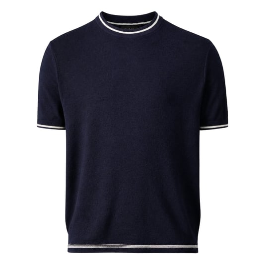Ted Baker Eriks Regular Strukturiertes T-shirt In Marineblau - Image 1
