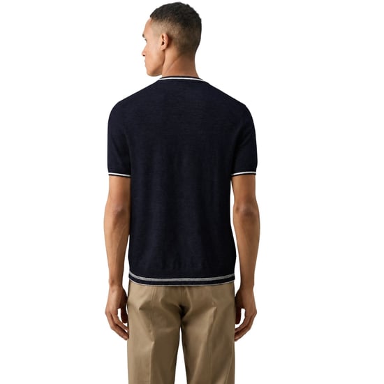 Ted Baker Eriks Regular Strukturiertes T-shirt In Marineblau - Image 3