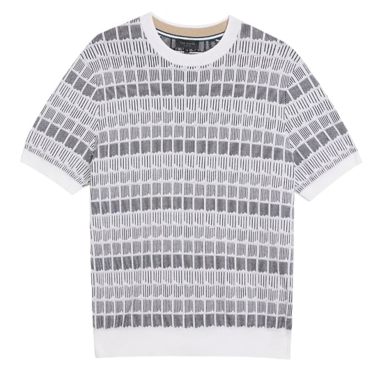 Ted Baker Srevel Regular Jacquard Weißes T-shirt - Image 1