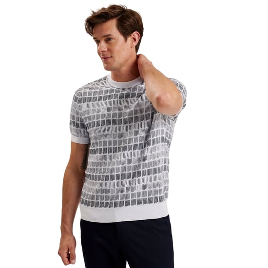Ted Baker Srevel Regular Jacquard Weißes T-shirt - Image 2