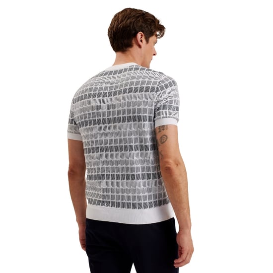Ted Baker Srevel Regular Jacquard Weißes T-shirt - Image 3